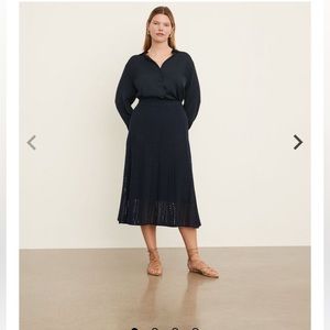 Vince navy crochet skirt NWT